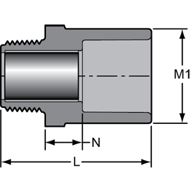 Male Adapter - <br> Internal Reinforced